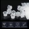100pcs Disposable Tattoo Ink Cups Plastic Pigment Clear Holder Container Caps Tattoo Permanent Makeup Microblading Supply