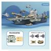 Children's Aircraft Carrier Toys Set with Military Action Figures, Aircraft Toys, Military Tanks, Helicopters and Fighter Jets