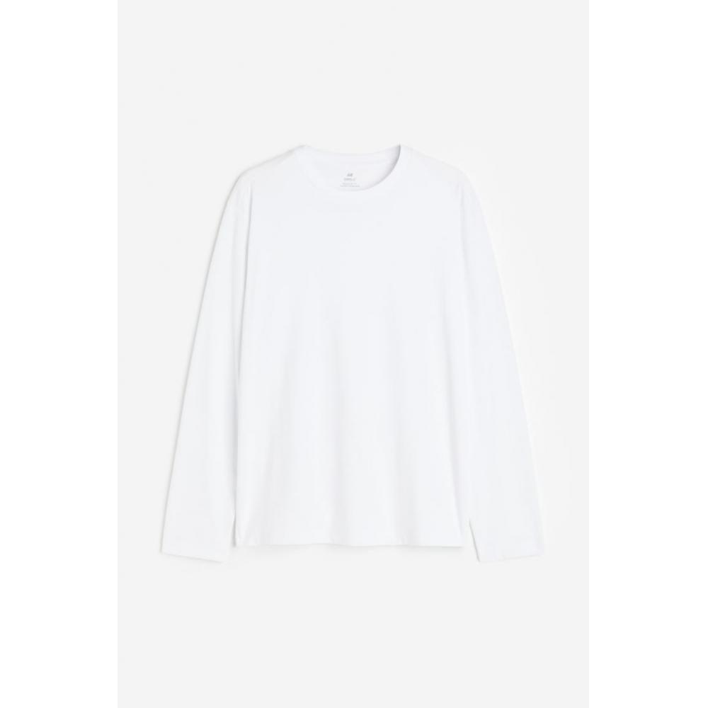 H M tHerMolite Jersey Regular Fit Top wHite