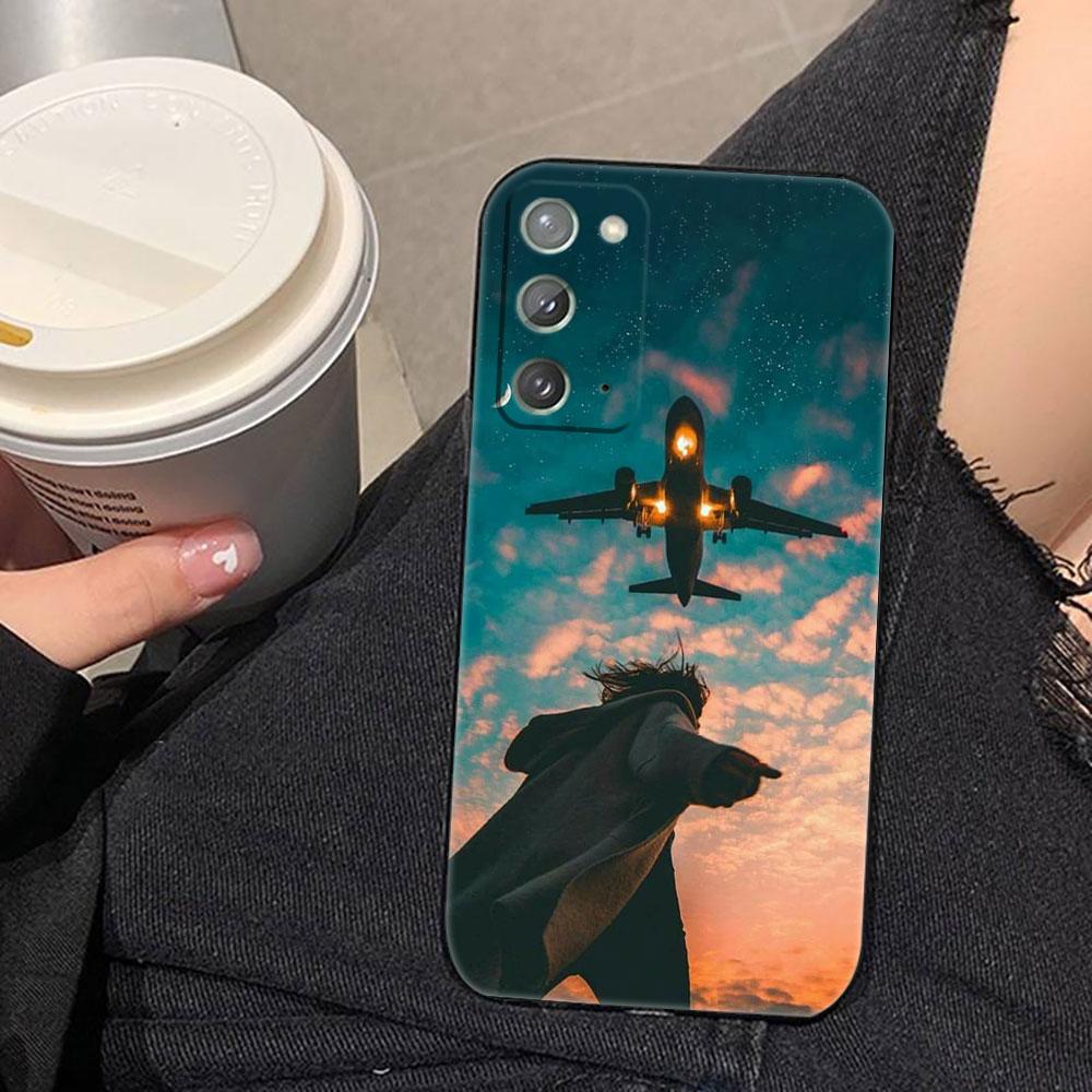 Travel Plane Airplane Phone Case For Samsung NOTE 20 10 M23 M53 A80 A70 A50 A30 A24 A13 A12 A07 A06 A05S A04 A03S A03 A04E Cover