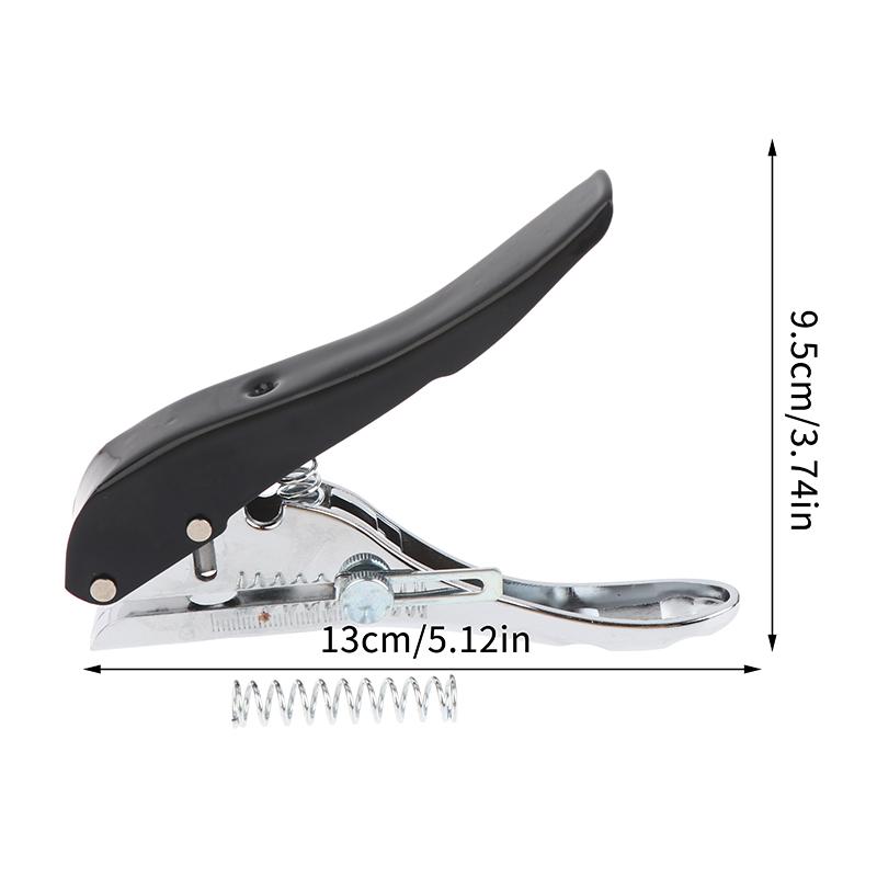 Manuelle Stanz-Kantenanleimzange 8/10 mm Loch Stanzwerkzeug für Kunststoffplatten Papier PVC ABS Öffner Nagelloch Abdeckzange