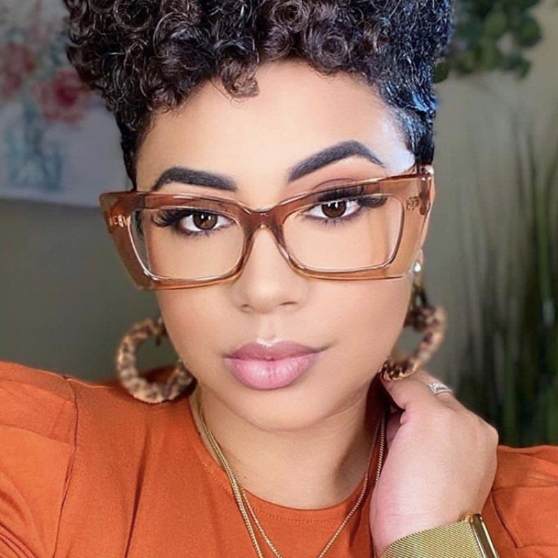 Fashion Square Eyeglasses Frames for Women Men Anti Blue Light Computer Glasses Rectangle Optical Cat Eye Eyewear