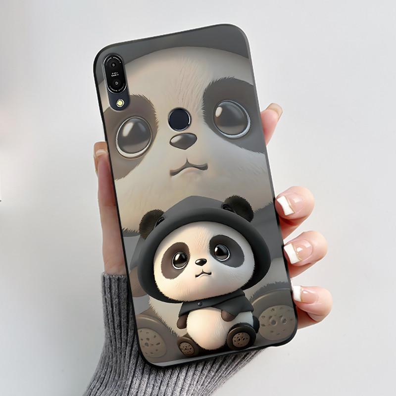 For Asus Zenfone Max Pro M1 ZB602KL ZB601KL X00TD / Max M1 ZB555KL X00PD Case Rabbit Cartoon Animals Black Soft Silicone Cover