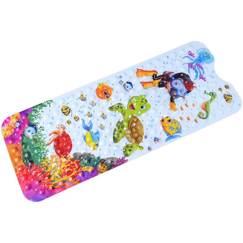 

Большой милый мультяшный ПВХ коврик для ванной, противоскользящие коврики для душа и ванной с присоской, мягкий массажный коврик, детский ковер для ванной комнаты для пожилых людей big sea turtle