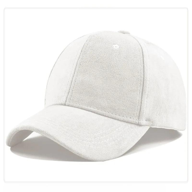 Solid Suede Retro Baseball Caps For Men Women Spring Autumn Street Snapback Hip Hop Hat Adjustable Faux Fur Sunscreen Visor Cap