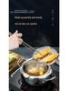 304 Stainless Steel Tempura Fryer with Thermometer for Oil-Saving On Induction and Gas Stoves