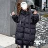 2025 Girls' Winter Fashion: Mid-Length White Duck Down Jacket, Thickened for Big Girls