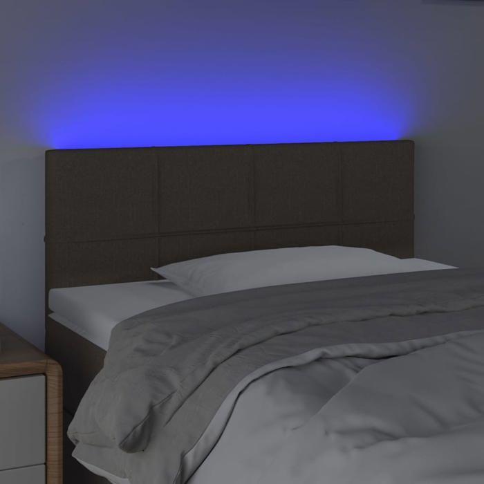VidaXL LED Headboard Bedroom Furniture Single Bed Accessory Headboard Interior Taupe 3121606