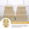 5Pcs Retro Wooden Cabinet Lock Buckle Alloy Metal Hasp for Packing Box Door Furniture Storage Cabinet Box Lock Buckle
