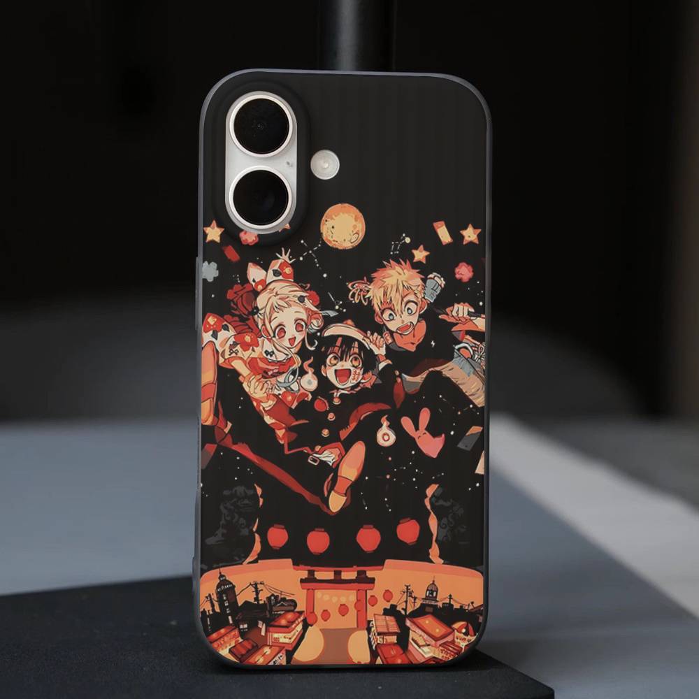 Anime Toilet-Bound Hanako-kun Phone Case For IPhone 17 16 15 14 13 12 11 Pro Plus Pro Max Soft Stripe Cover