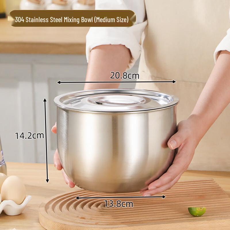 Dajujiang 304 Stainless Steel Deep Mixing Bowl