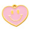 Alloy Heart & Smiley Face Pendant Necklace, Bracelet & Keychain Charm