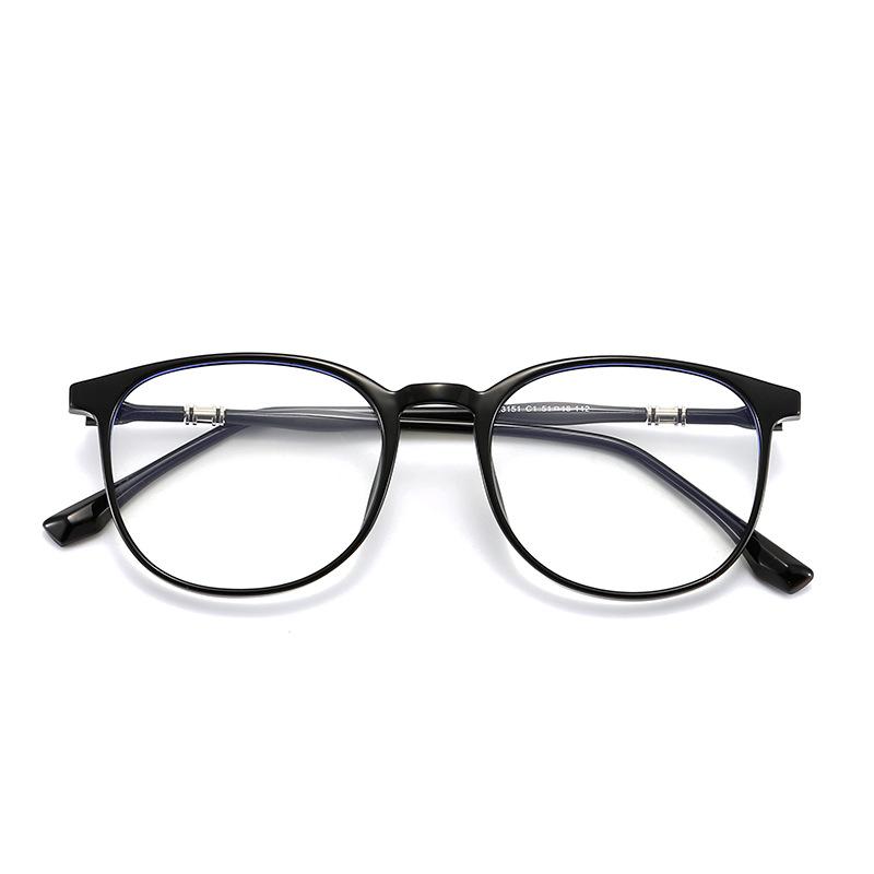 Unisex Universal Lightweight TR90 TR90 Spectacle Frame Frame Transparent Flat Mirror Ladies Trendy Circular Eyeglasses Frame Anti Blue Light