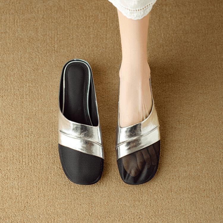 Mules Shoes Mesh Breathable Flat Women's Slippers and Ladies Sandals Designer Luxury Original New Fashion High Quality 39 Slides