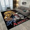 Indian Motorcycles Retro Plush Carpet, Bedroom Windows, Bedside Home Decoration Carpet, Heavy-duty Motorcycle Men's Gift