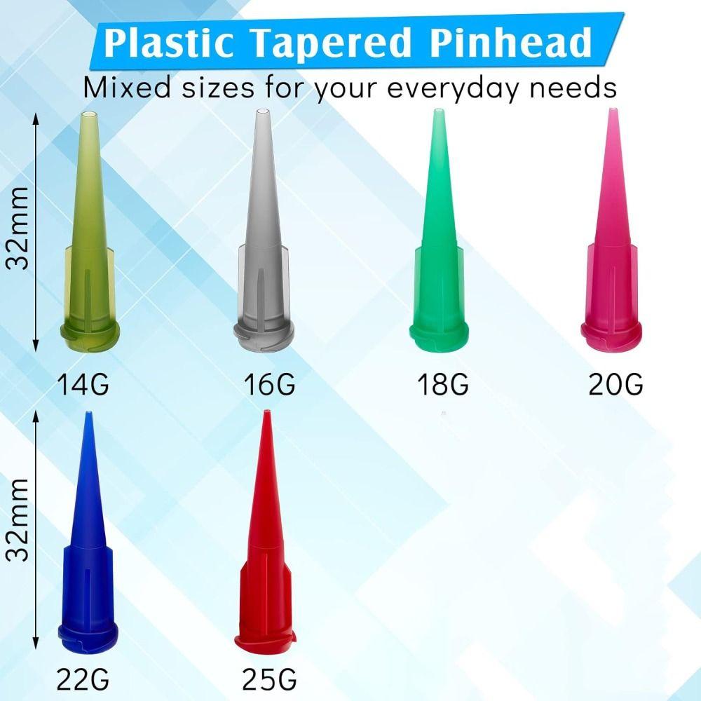 120 Stücke Kunststoff Flüssigkeit Dispenser Nadeln 6 Gemischte Größe Abgabe Füllen Nadel