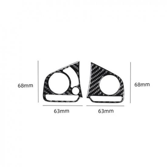 For Honda CR-V 2017- Carbon Fiber Interior Steering Wheel Button Cover Trim