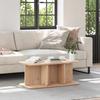 Natural Coffee Table 80 x 39.5 x 33.5 cm Solid Pine Wood