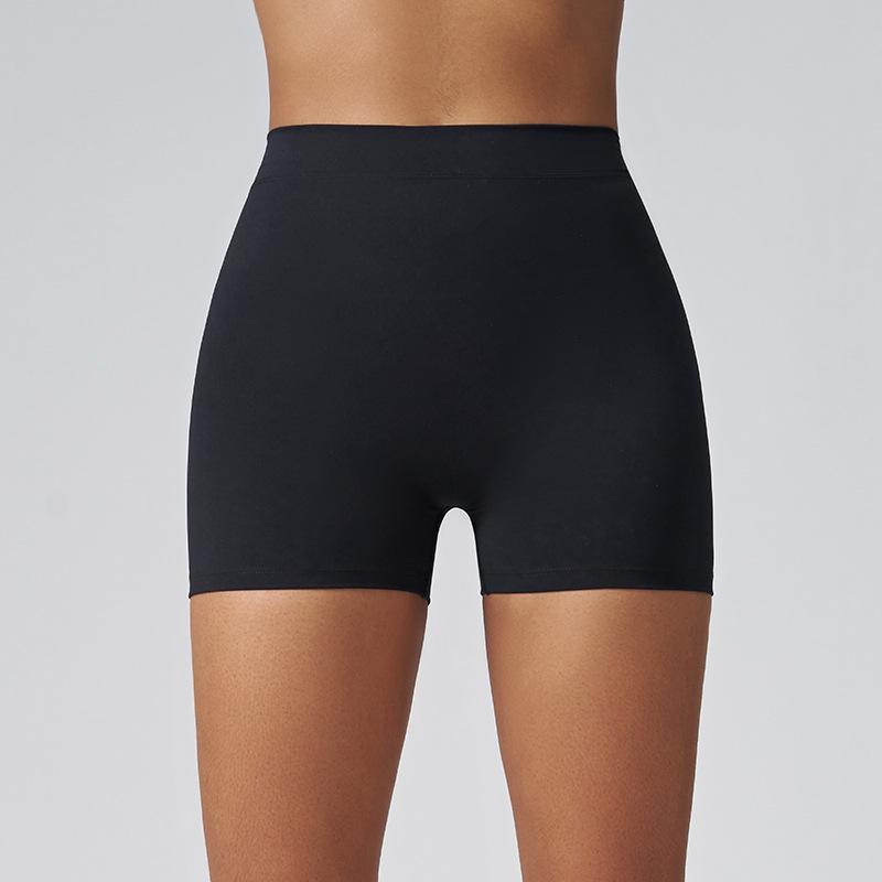 Wharton Women's Quick-Dry Sports Running Shorts - Breathable, V-Waist, Peach Hip Design
