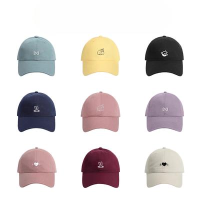 Versatile Hot Painted Baseball Hat for Women Korean Style Big Head Circumference Showing Face Little Couple's Baseball Cap Wide Brim