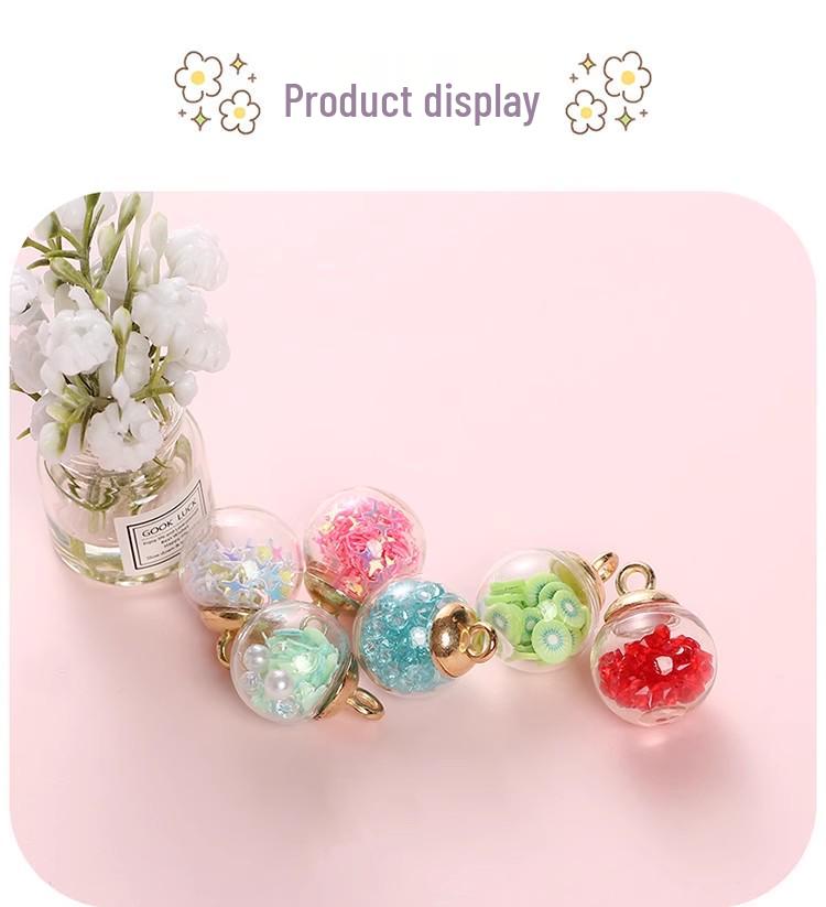 Pendentif Boule de Cristal Fait Main pour Bijoux DIY: Porte-clés, Colliers, Boucles d'oreilles, Breloques et Accessoires.