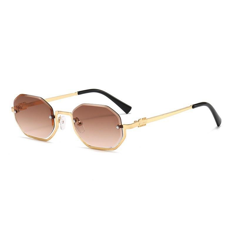Geometric Polygon Shape Sunglasses With Uv400 Protection For Fashionable Outdoor Wear