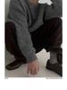 Autumn Men's Retro Korean Lazy Style Knit Pullover Sweater