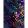 Neon Tropical Women's Tee - Cosmic Beach Sunset Graphic