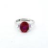Zhou Hengfu s925 Sterling Silver Ruby Ring – European & American Designer Jewelry in Cultured Style
