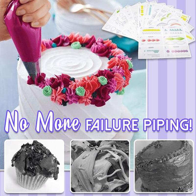 Cake Decorating Piping Techniques Training Kit DIY Cake Cream Decorating Practice Board Drawings