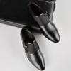 New large size leather shoes men's business dress shoes versatile wedding shoes soft surface black casual shoes
