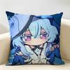 Q Version Wuthering Camellya Cushion Cover Natural Linen Organic Fabric DoubleSided Printing Room Sofa Decor Pillow Case