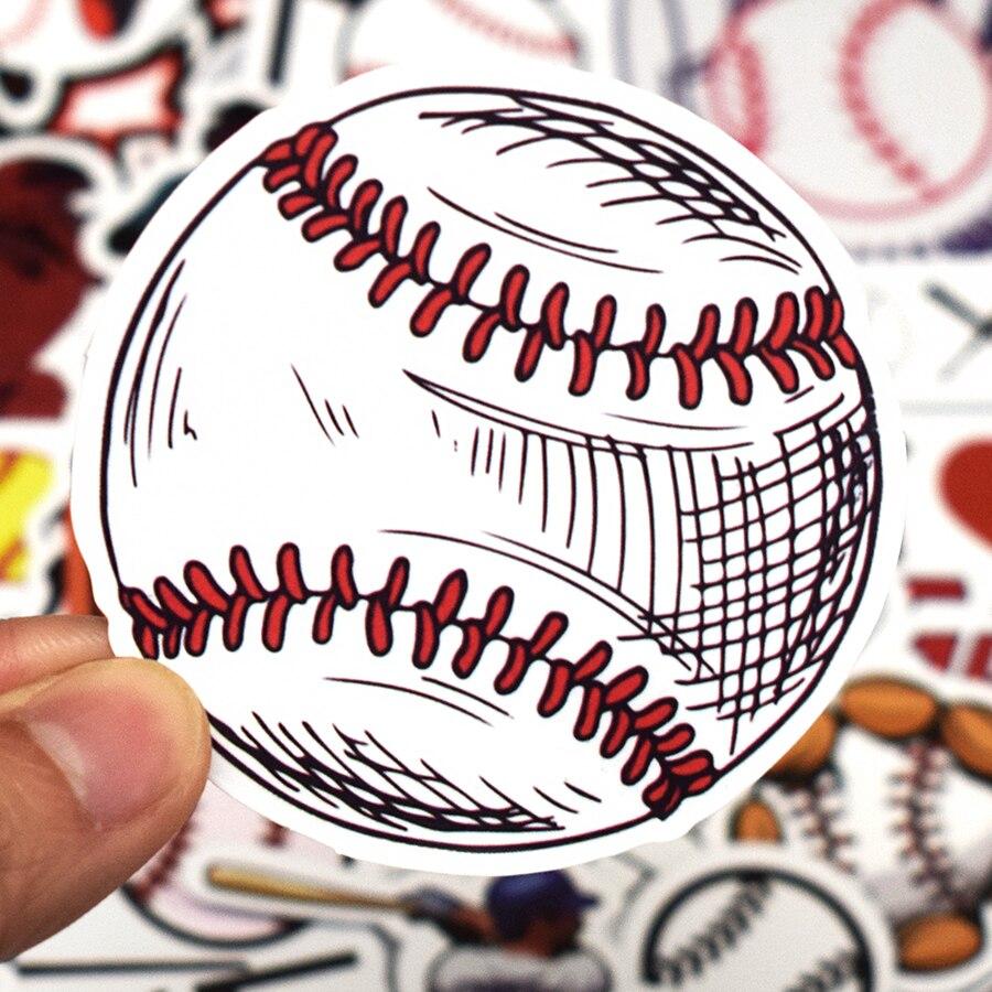 50 Stück Cartoon Baseball Aufkleber für Kinder Spielzeug Sport Aufkleber für Laptop Handy Koffer Skateboard JDM Motorrad Auto Aufkleber Pack