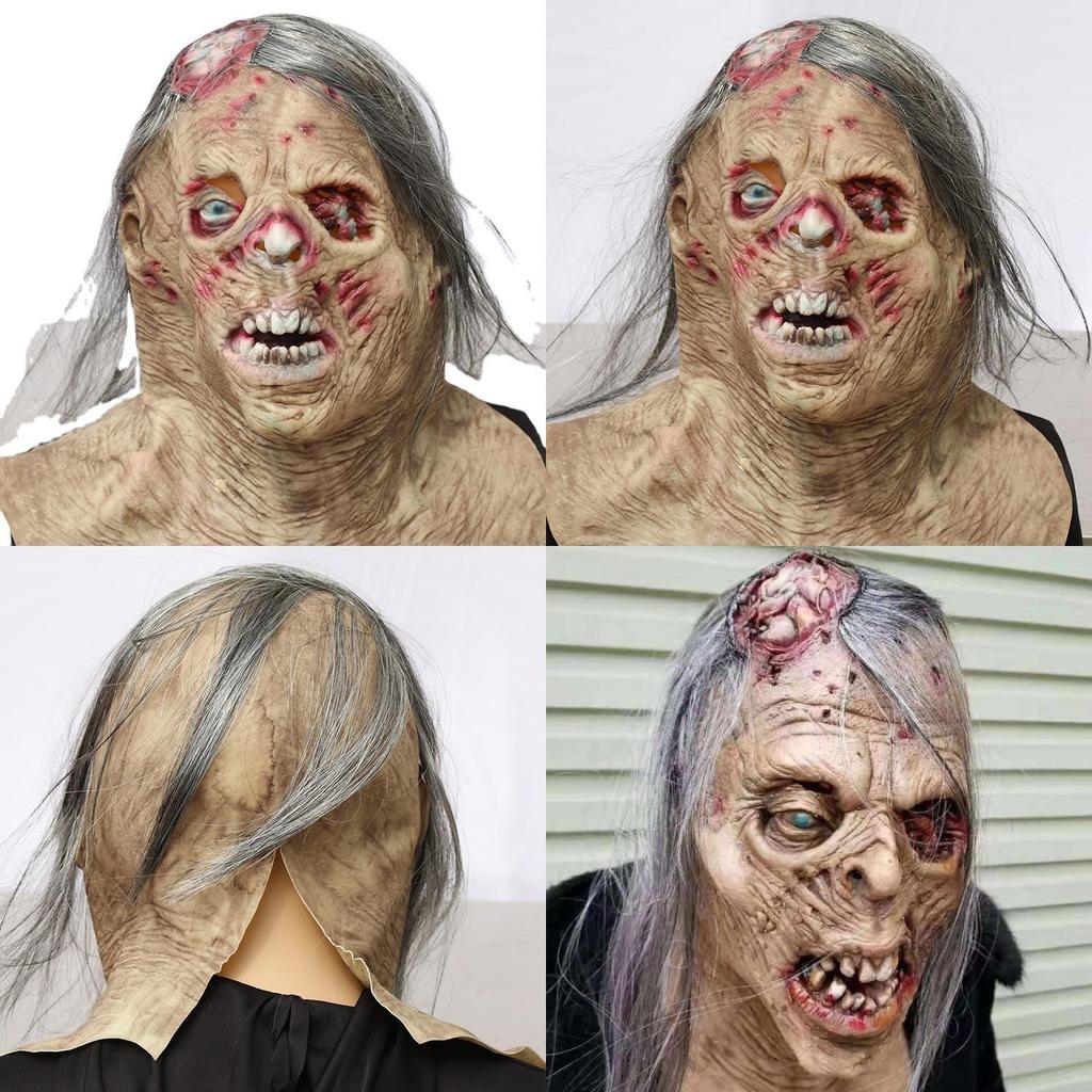 Latex-Zombie-Maske für Halloween-Kostüm und Spukhaus-Partys
