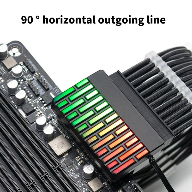 24Pin Male To Female Motherboards Power Connector Plug For 5V 3Pin ARGB Synchronized Connection Vertical Shape