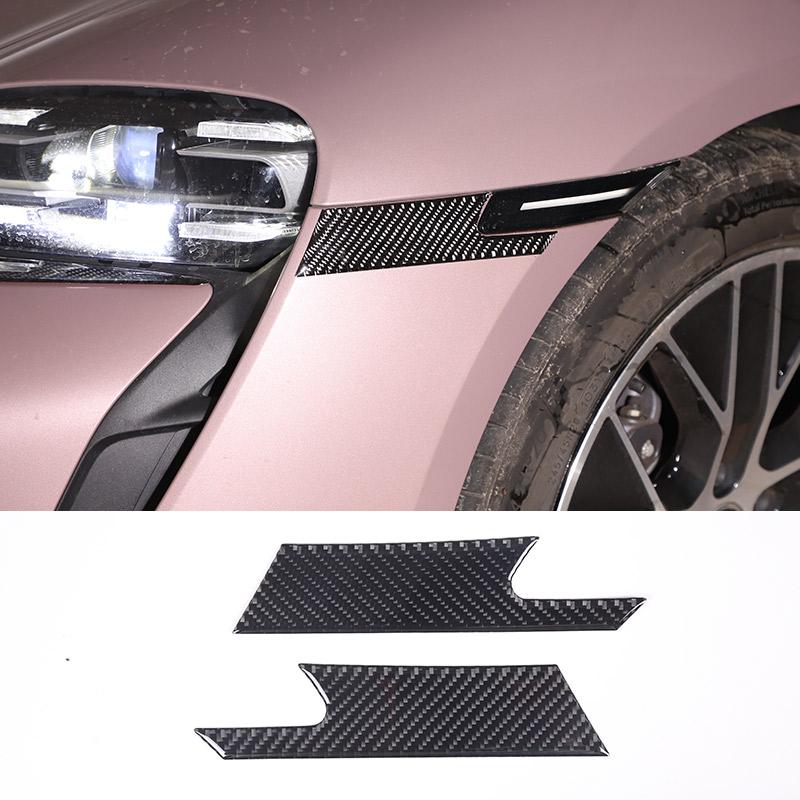 Soft Carbon Fiber for Porsche Taycan 2019-2025 Car Interior Dashboard Center Console Door Decoration Stickers Car Accessories