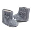 Newborn Baby Autumn Winter Boots Butterfly Knot Knitted Cotton Shoes Solid Fashion Toddler Soft Sole Anti-slip Warm Shoes