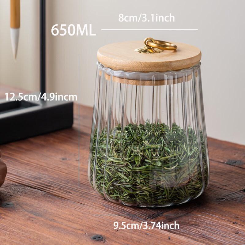 Andytai Petal Borosilicate Glass Sealed Storage Jar
