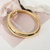 Stylowa bransoletka ze stopu, owalna, w stylu light luxury