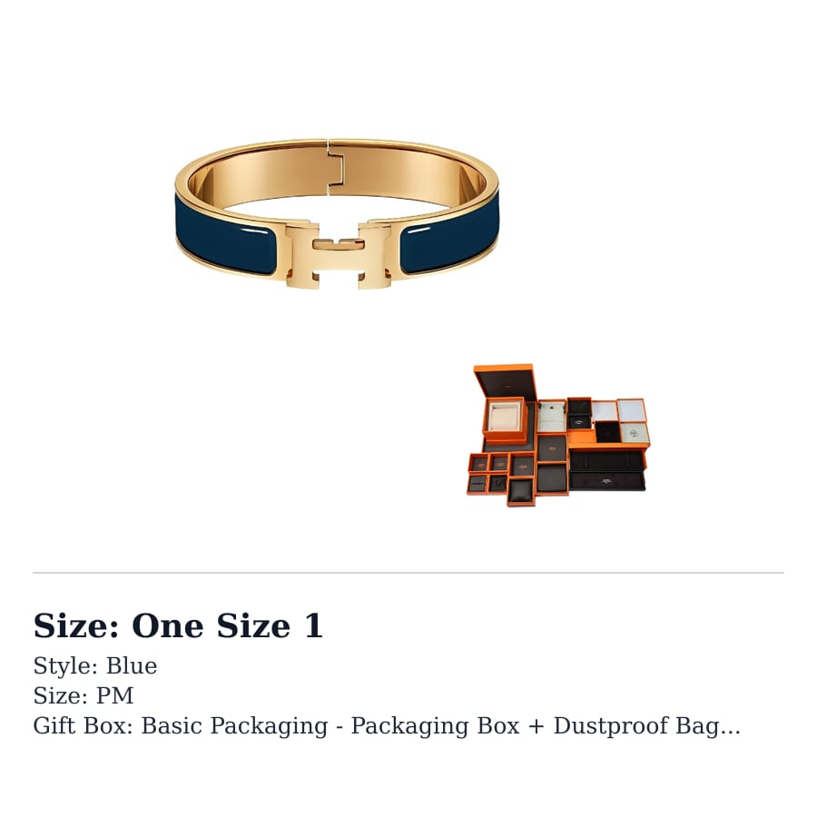 HERMES Clic H Bangles Women`s Blue