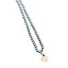 Love Tag Round Bead Necklace Women's Light Luxury European and American Trend Jewelry