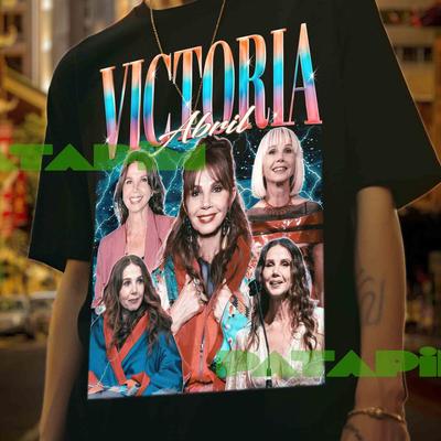 Victoria Abril Retro Grafik T-Shirt: Unisex Baumwollmischung Sweatshirt