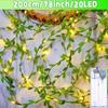 Green Leaf Fairy Lamp Ivy Leaf String Lamp Warm White Suitable for Interior Decoration of Families,Parties,Weddings,Christmas and New Year Festivals