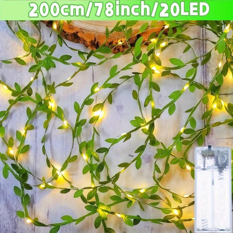 Green Leaf Fairy Lamp Ivy Leaf String Lamp Warm White Suitable for Interior Decoration of Families,Parties,Weddings,Christmas and New Year Festivals