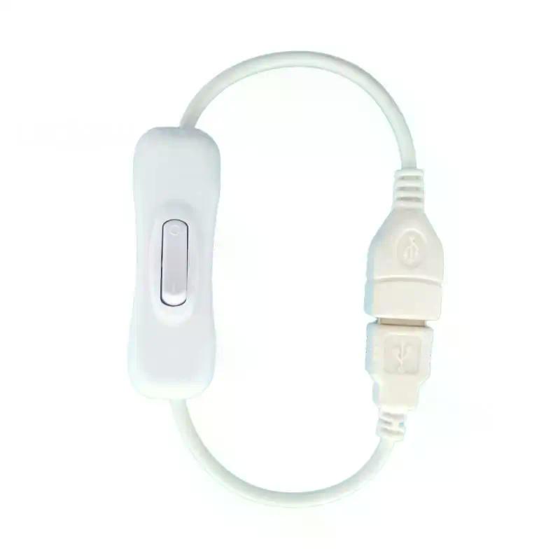 30/100cm USB Extension Cable With ON OFF Switch LED Indicator For USB Fan LED Lamp Data Sync USB 2.0 Extender Cord
