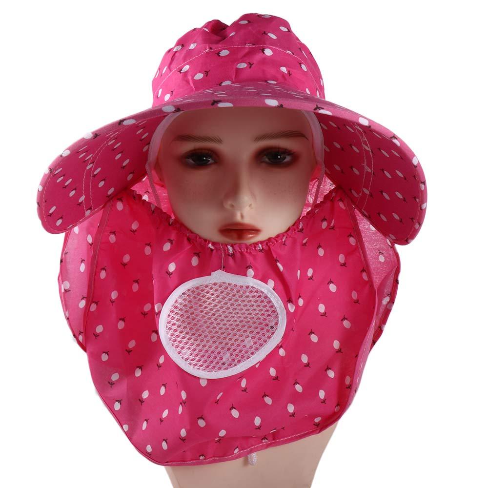 Mother Sun Hat Big Brim Cover Face Women Sun Hat Bucket Hat Summer UV Protection With Neck Flap
