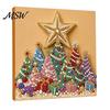 Faux Pearl Painting Kits for Adults Christmas Art Kit, DIY Santa Tree Festive Projects 3D Holiday Wall Decor Craft Kit Adults, Handmade Gift Relaxing