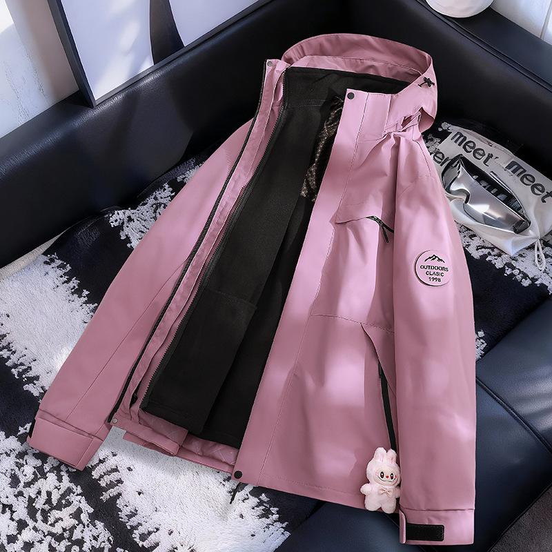 Unisex 3-in-1 Removable Mountaineering Jacket with Warm Fleece, Windproof and Waterproof, Customizable Logo