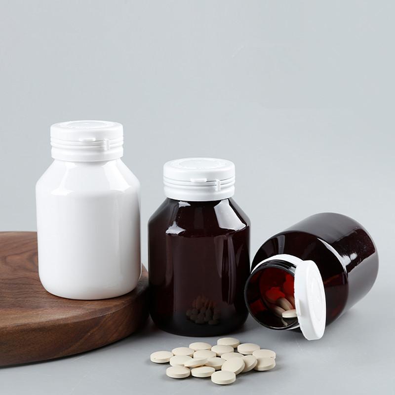 1Pcs 130/150Ml Empty Plastic Bottle Health Supplements Vitamin Tablet Refill Bottle With Pull-Ring Tear Off Cap Pill Container