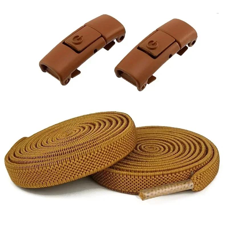 2 pezzi senza lacci elastici lacci per scarpe senza lacci lacci per scarpe con chiusura a pressione lacci per scarpe da ginnastica per bambini e adulti 8 mm lacci piatti allargati per scarpe